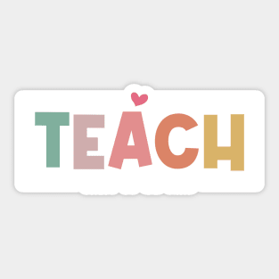 Teach Them To Be Kind Teacher Life Funny Teachers Day Retro Sticker